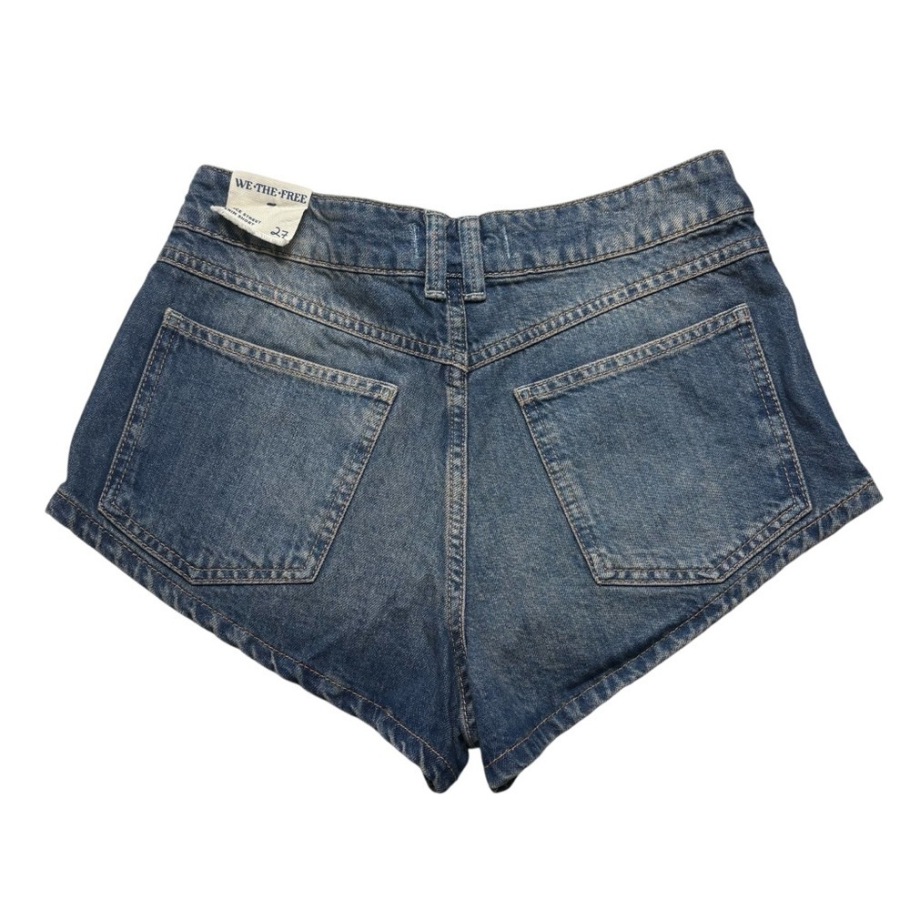 NEW Free People We The Free Prince Street Micro Denim Shorts 27 Blue Jean - Picture 6 of 11